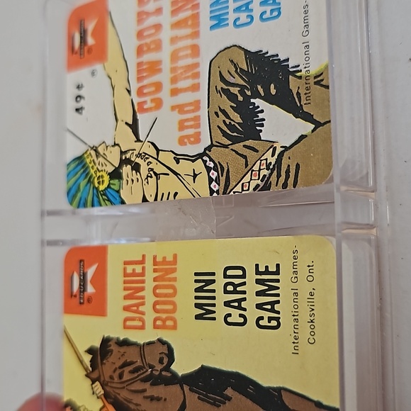 Vintage Card Game Cowboys and Indians mini card game Daniel Boone retro toys - Picture 8 of 8